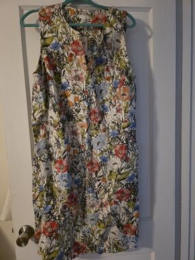 NWT J. Jill Floral Linen Shift Dress